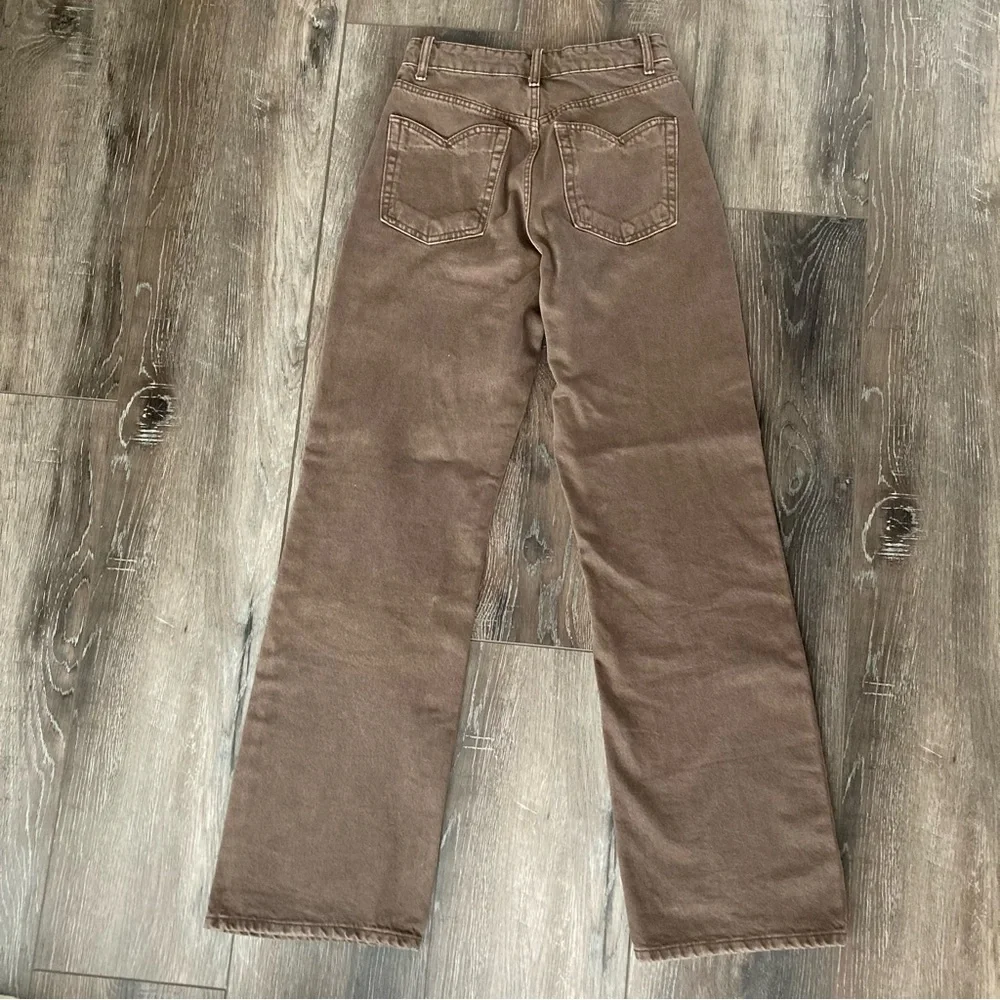 Zara Brown Wide-Leg Jeans - Picture 6 of 14